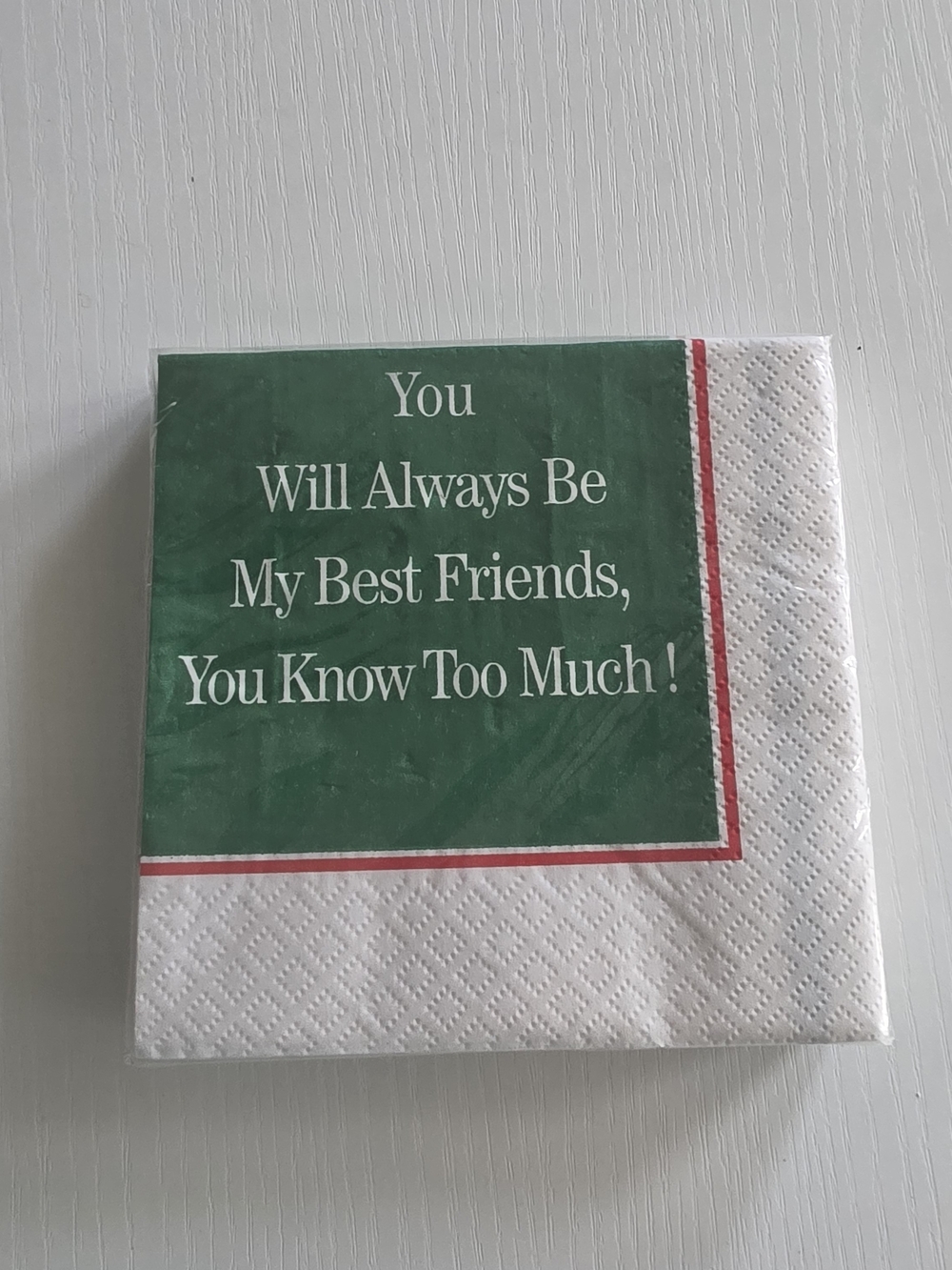Green "You Will Always Be My Best Friends" Party Napkins
